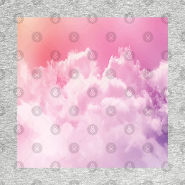 Pink fluffy cotton candy glow on cute and girly clouds by laverdeden